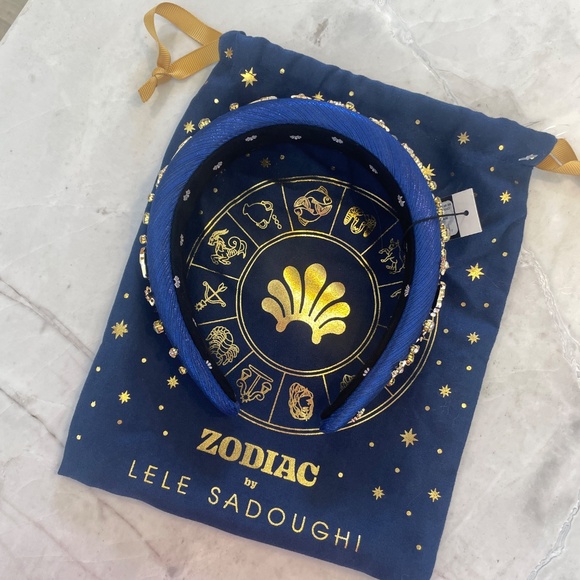 Lele Sadoughi Zodiac Virgo Alice Headband in Royal Blue - Picture 9 of 13